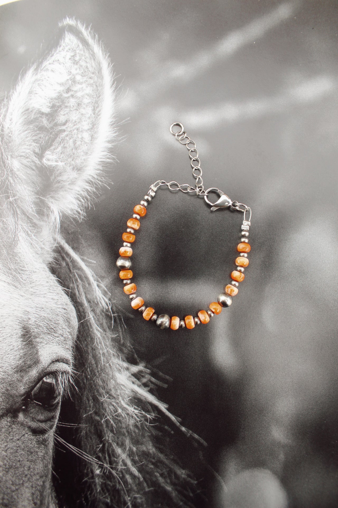Orange Spiny Bracelet