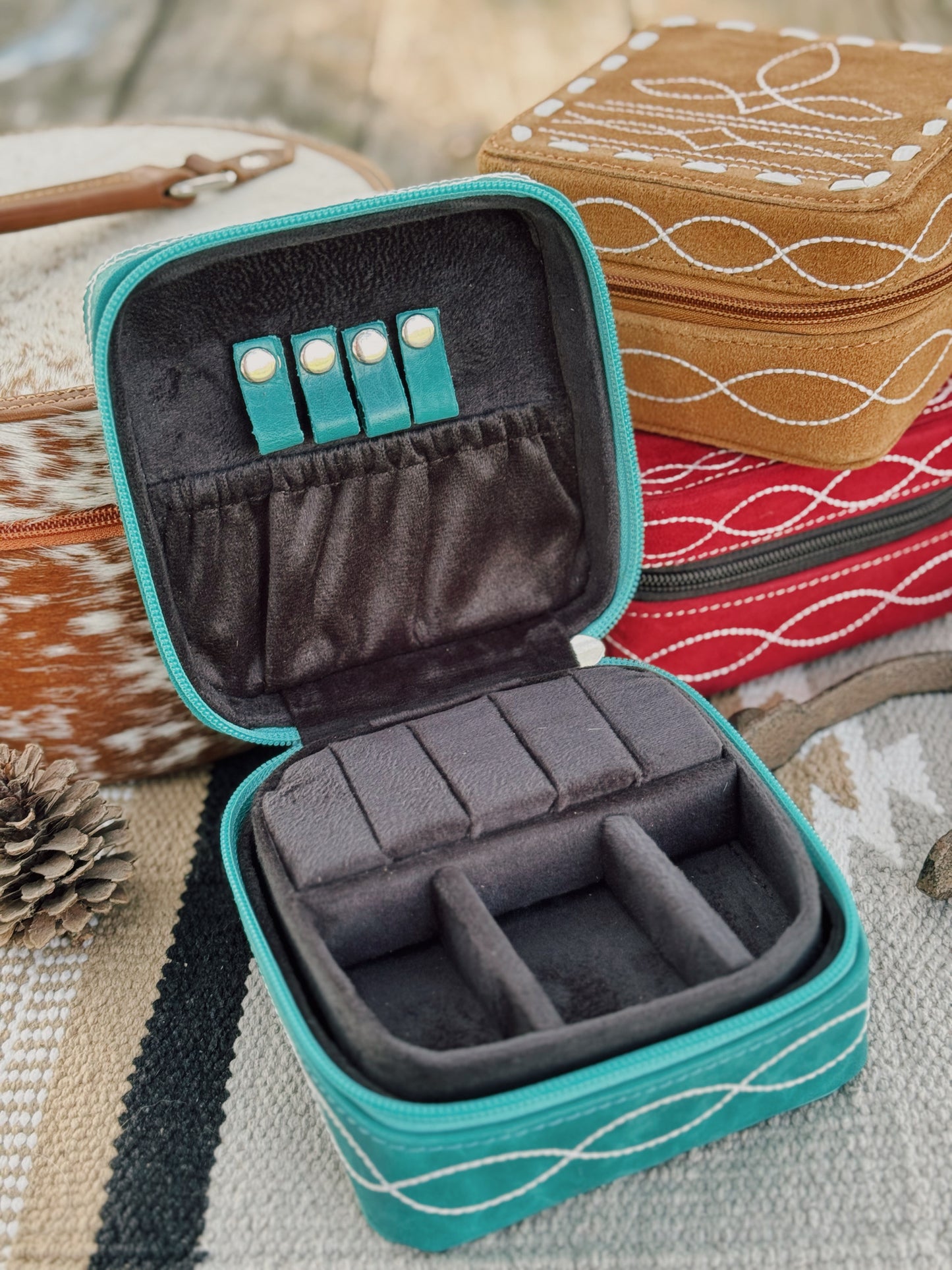 Square Travel Jewelry Case