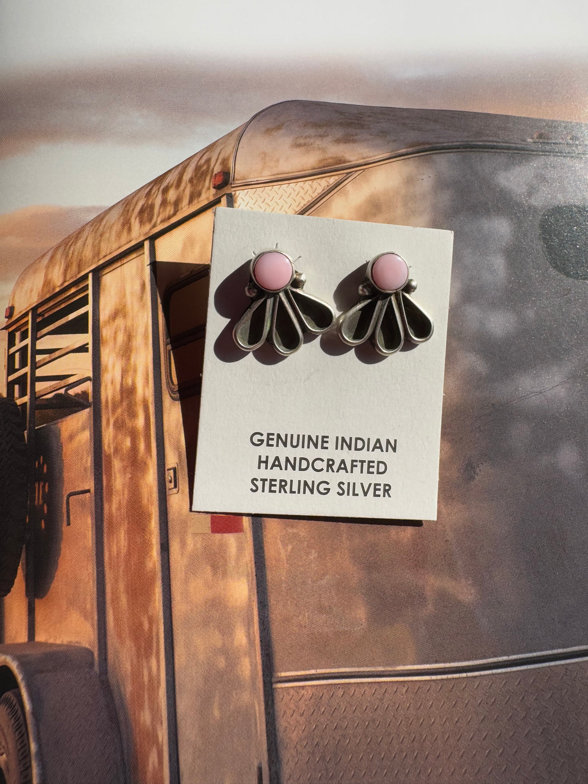 Pink Conch Earrings