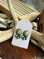 Turquoise Cluster Earrings