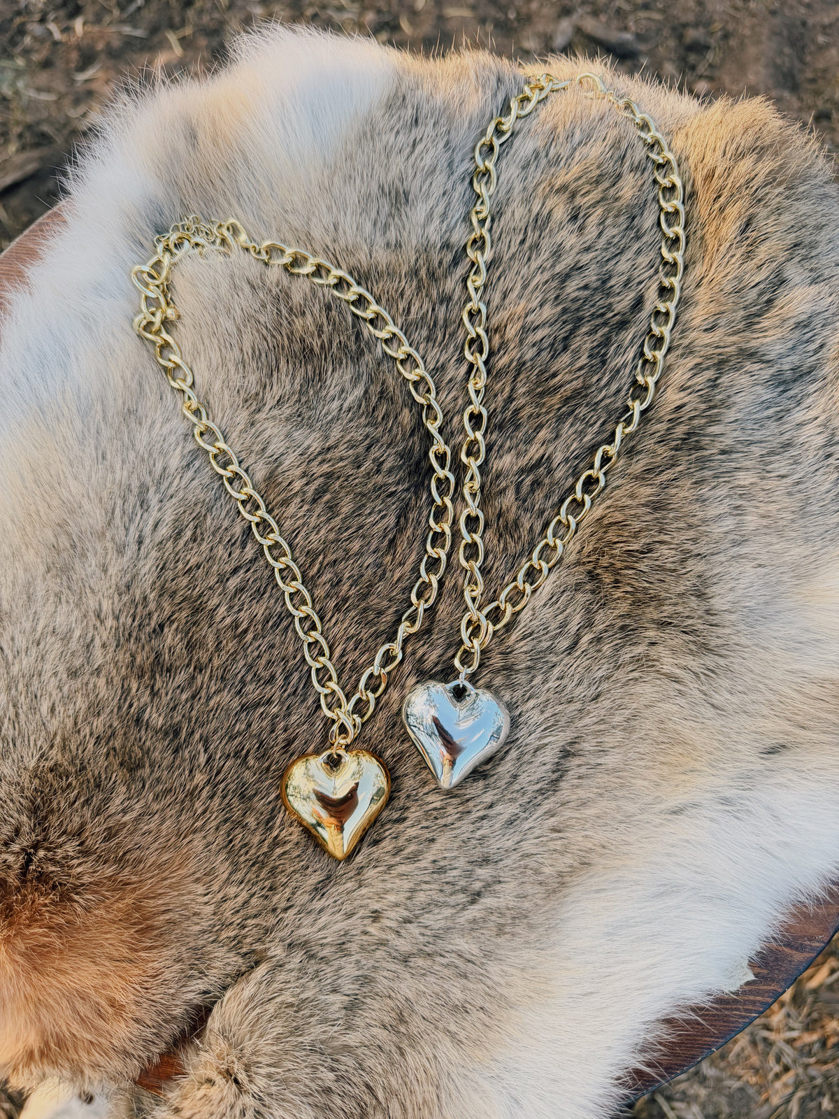Pillow heart necklace