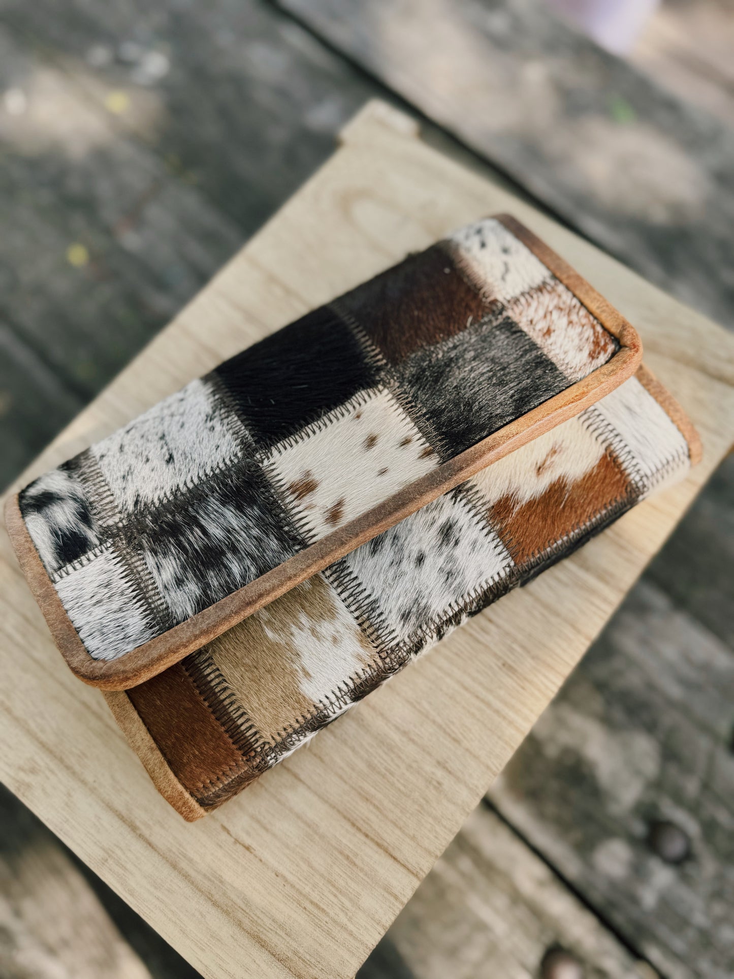 Cowhide patch Wallet