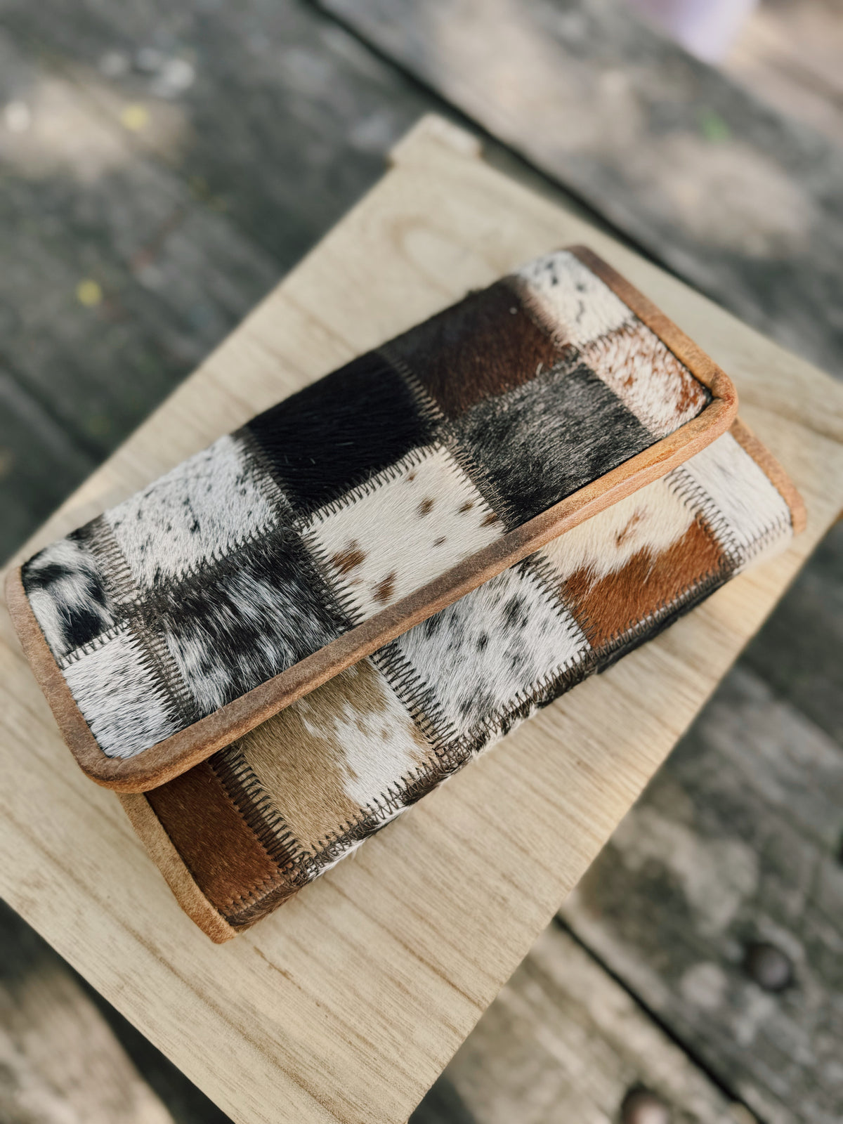 Cowhide patch Wallet