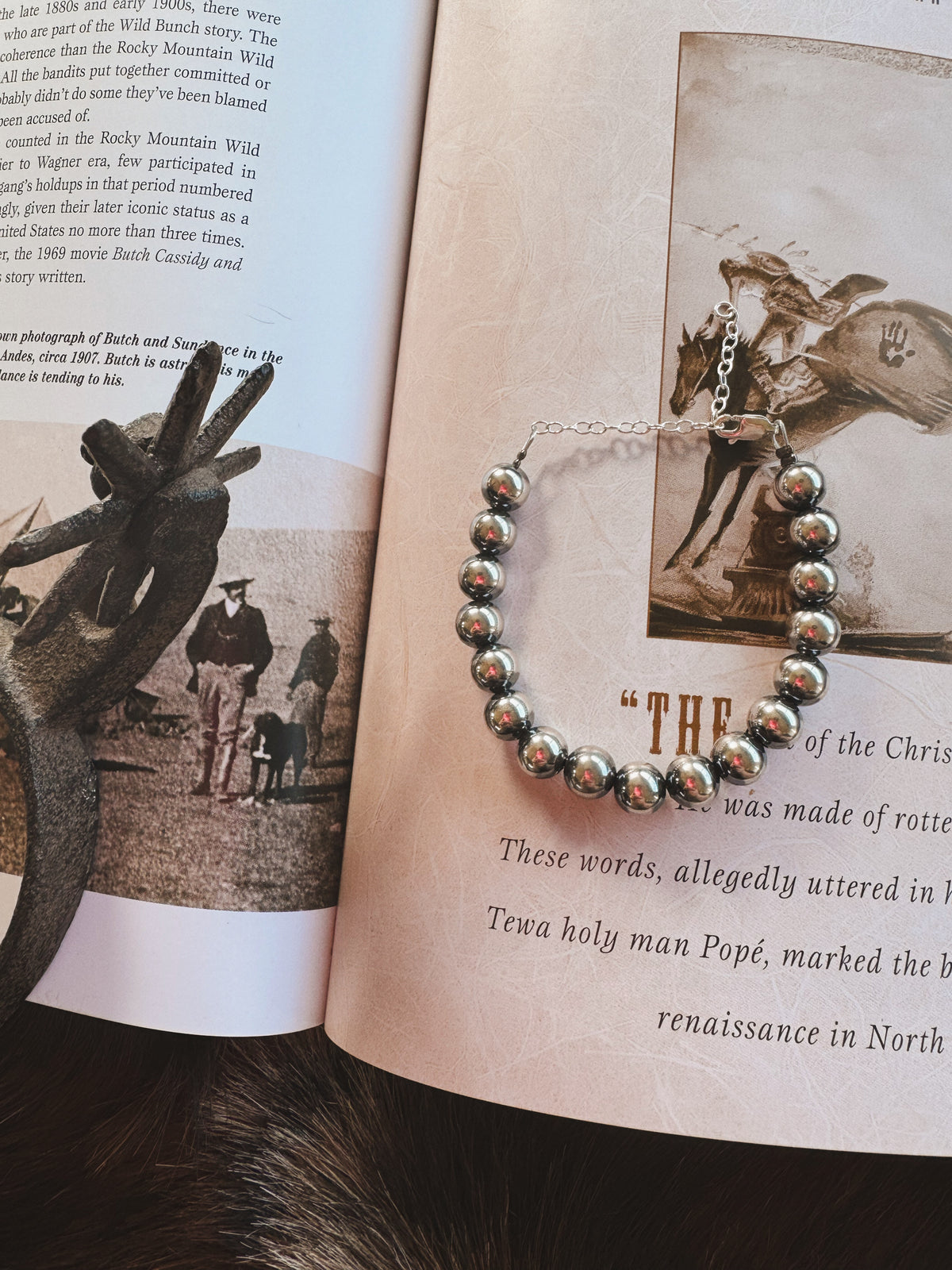 MADE TO ORDER- 8mm Sterling Pearl Bracelet