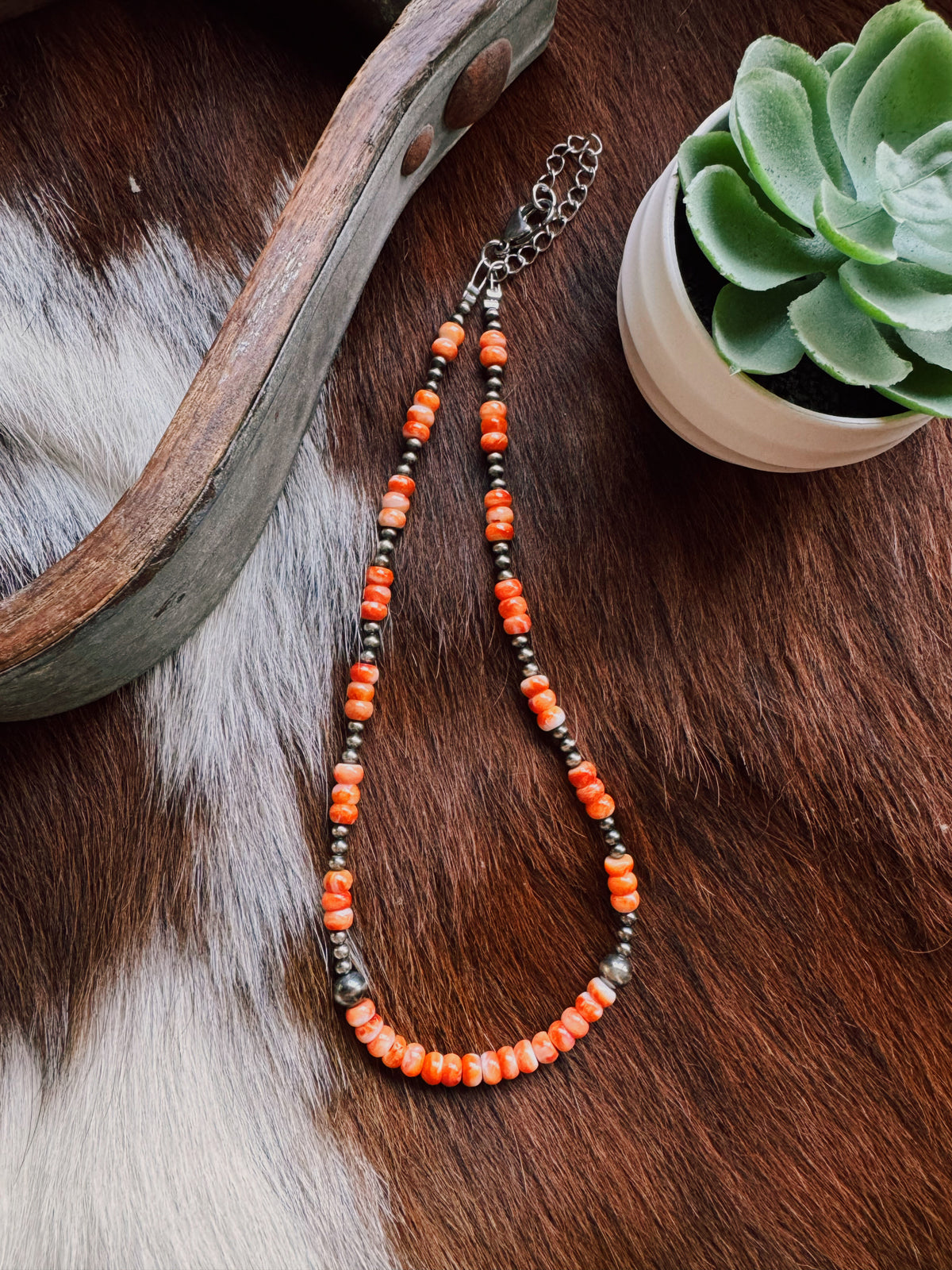 Orange Spiny Necklace