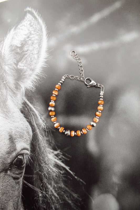Orange Spiny Bracelet