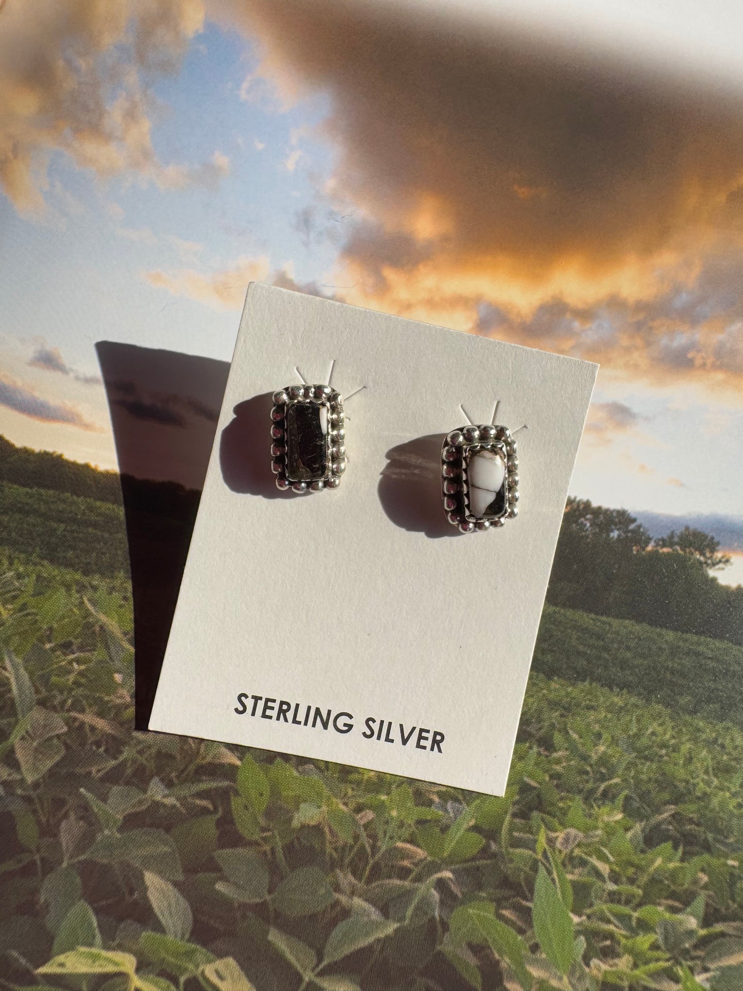 White Buffalo Earrings