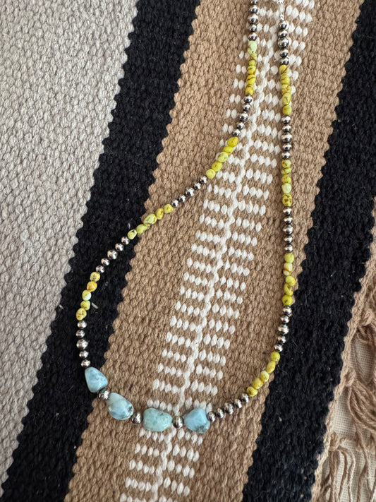 Palomino and Larimar necklace