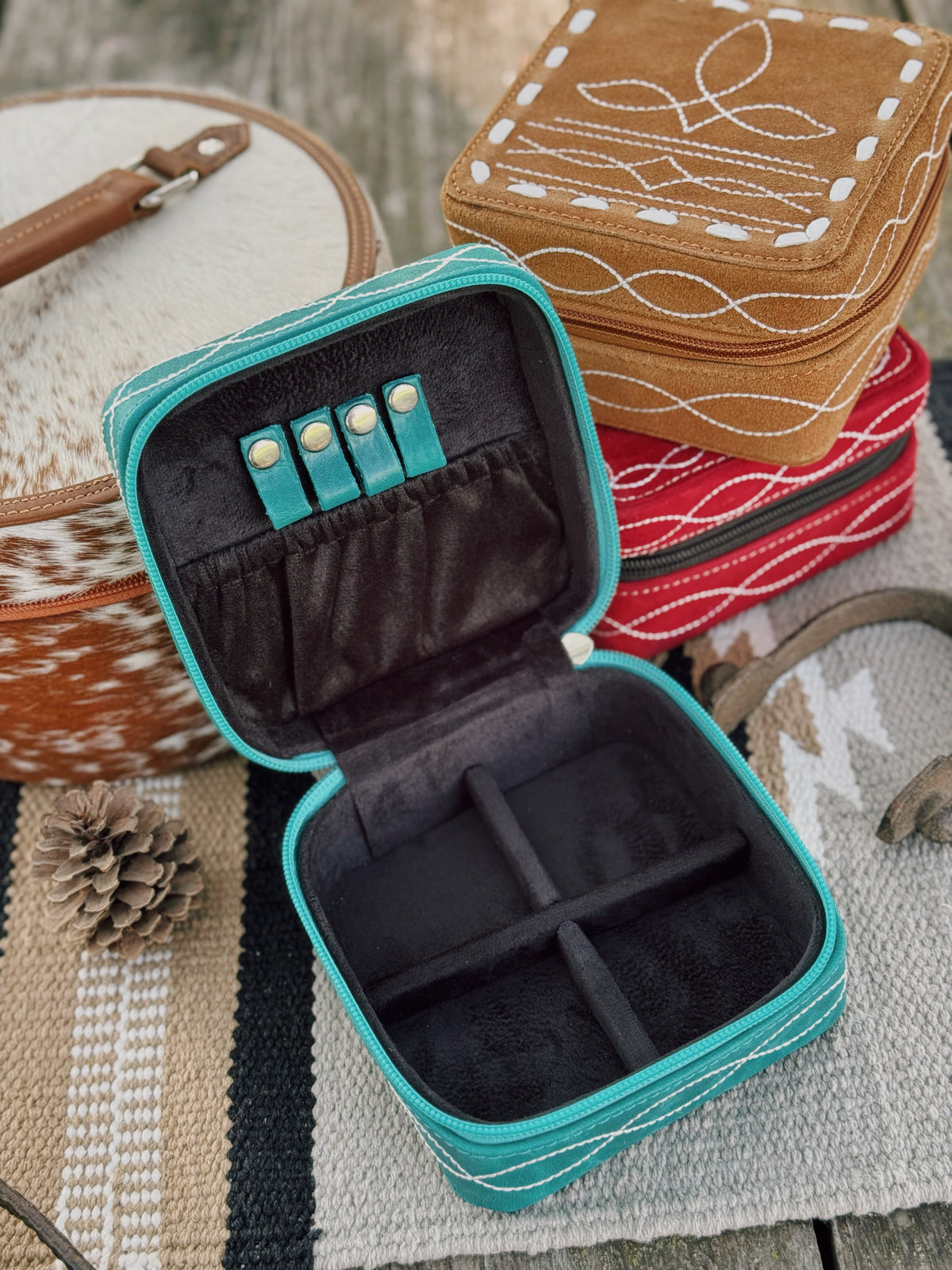 Square Travel Jewelry Case
