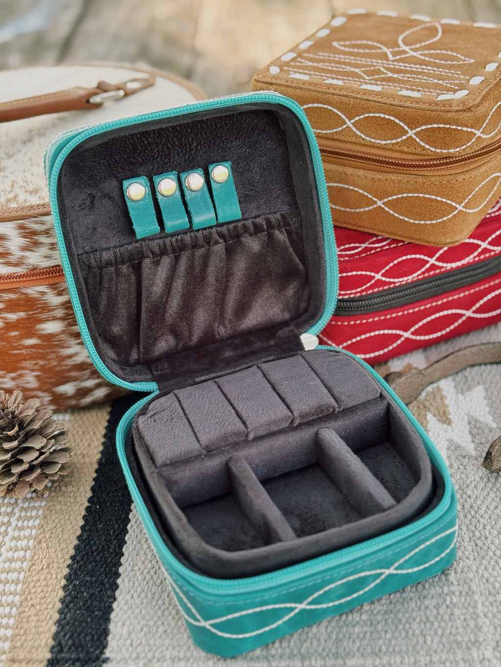 Square Travel Jewelry Case