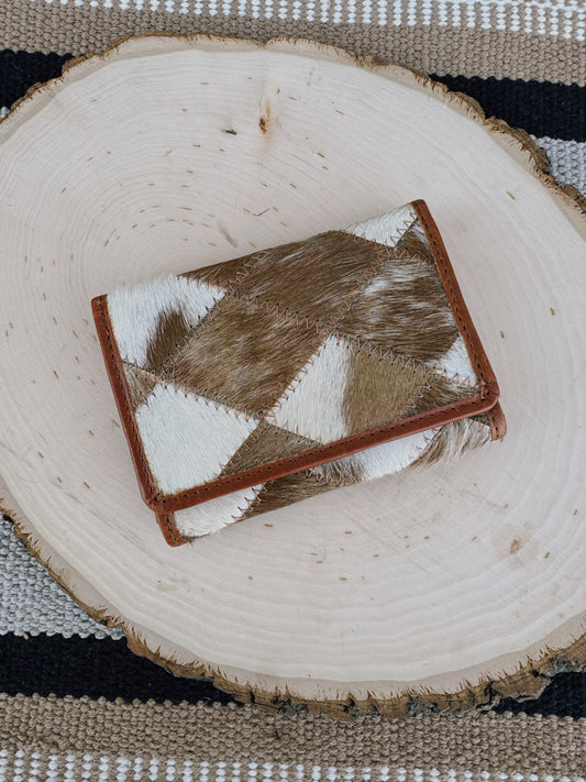 Diamond cowhide wallet SM (brown)