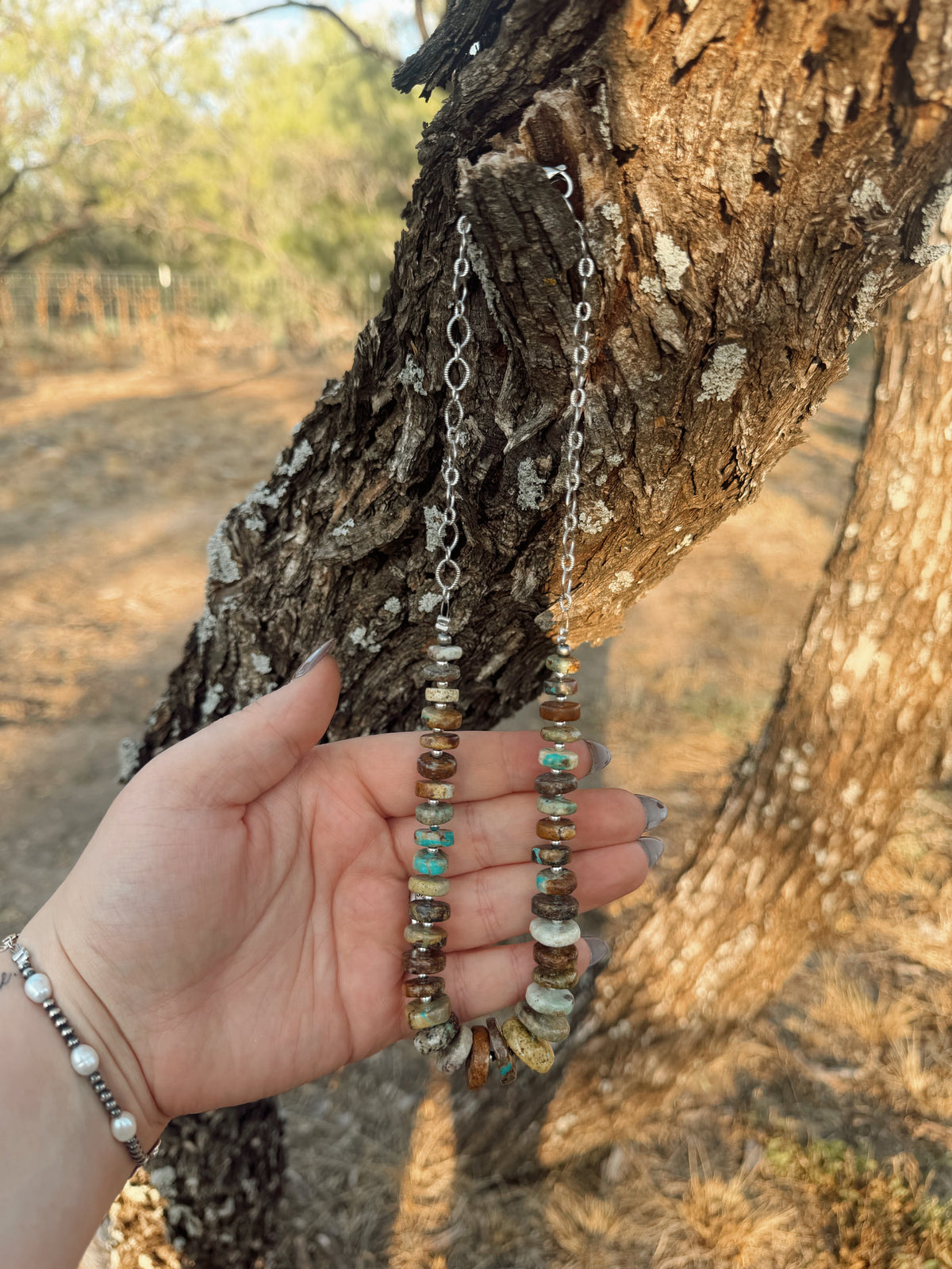 Classy Cowgirl Camo necklace (more turquoise)